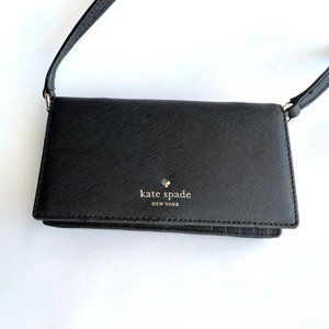 Kate Spade Saffiano Black Wallet/Phone Crossbody